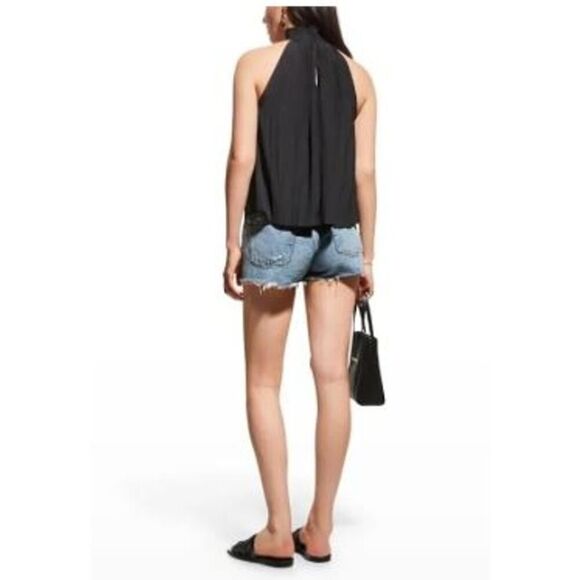 NWT 295 Ramy Brook Women's Arthur Pleated Mock Turtleneck Sleeveless Top M L - Picture 4 of 16